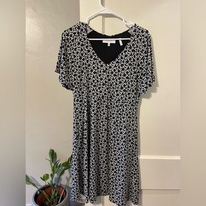 Lark & Ro Black and White Floral Dress